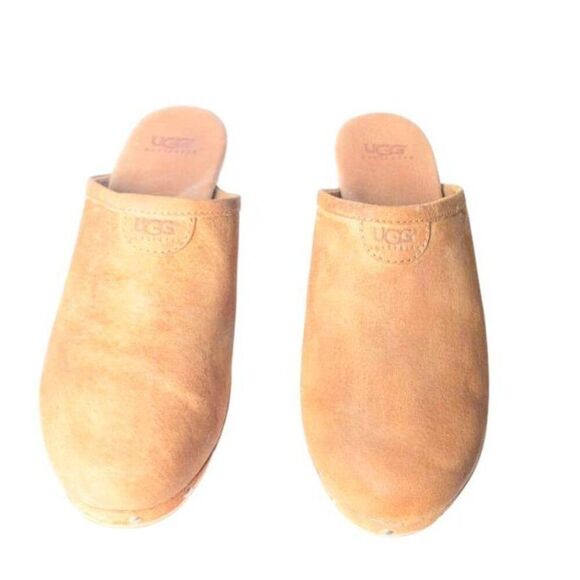 UGG Abbie Suede Sherpa Lined Sole Clog Size 7 - Picture 4 of 11